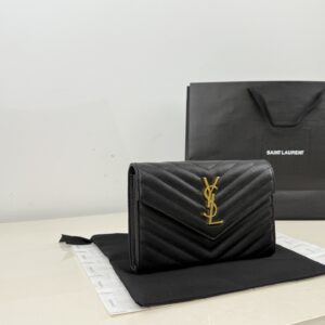 Saint Laurent Classic Cassandre Quilted Leather Clutch Bag