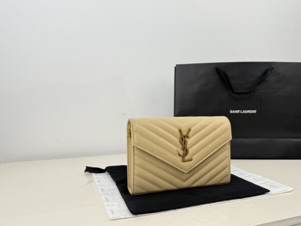 Saint Laurent Classic Cassandre Quilted Leather Clutch Bag