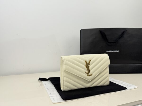 Saint Laurent Classic Cassandre Quilted Leather Clutch Bag